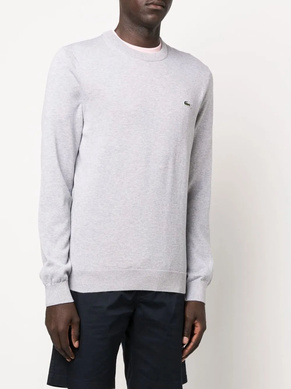 Sweet cinza decote careca com patch de logo