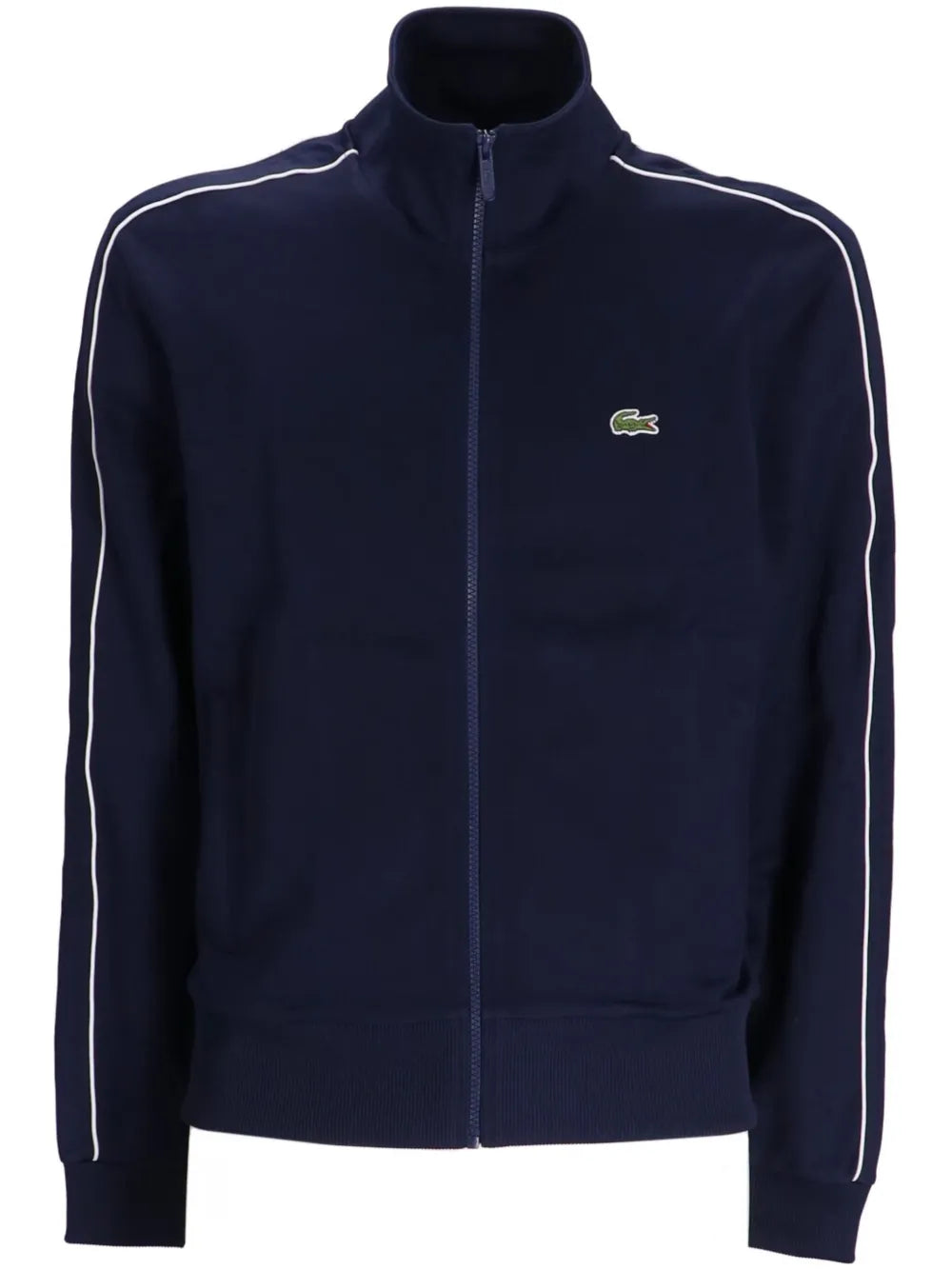 Casaco azul escuro com aplicação de logo