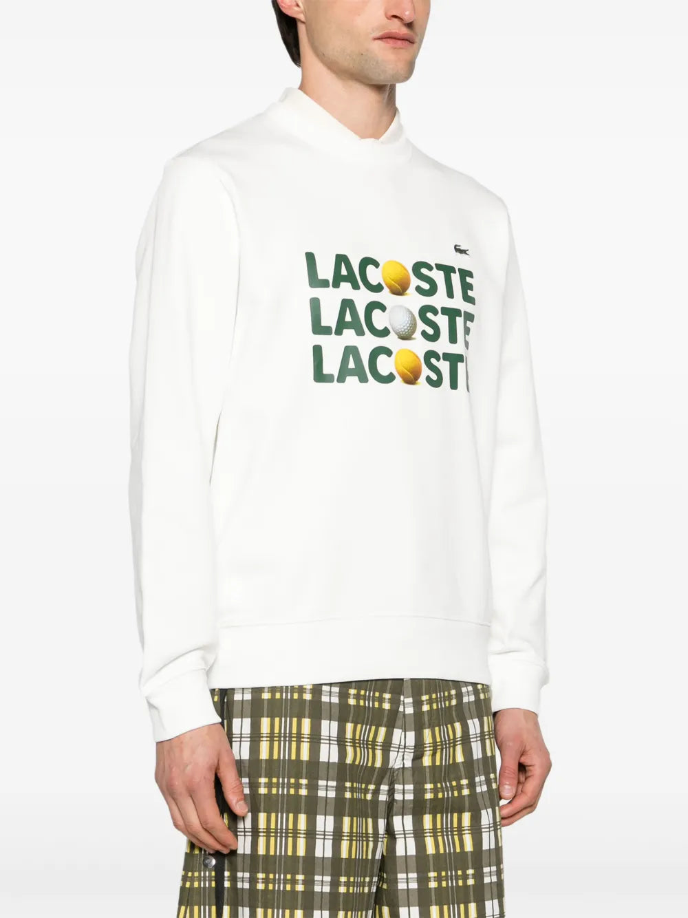 Casaco branco com estampa de logo