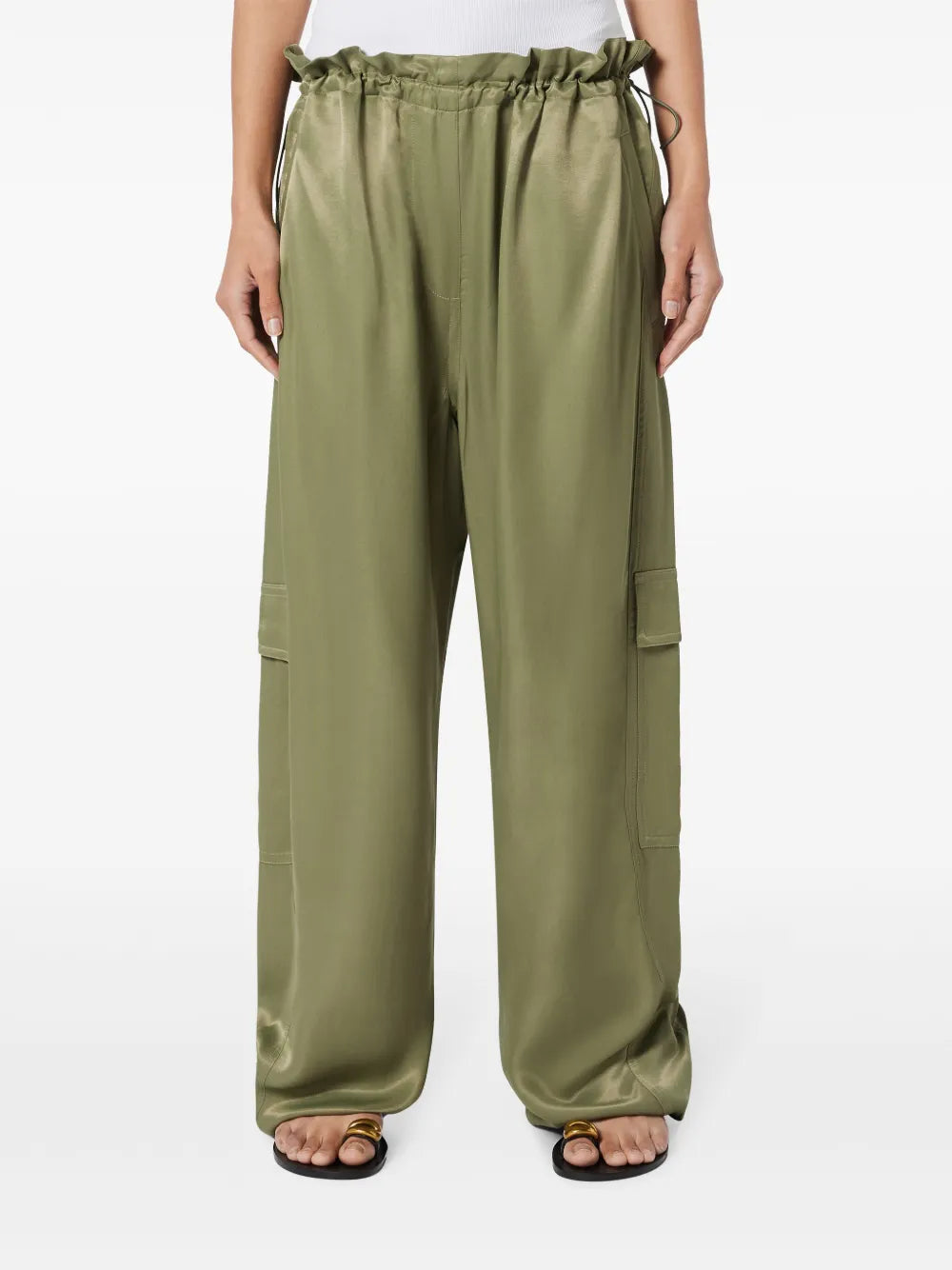 calças cargo de pernas largas