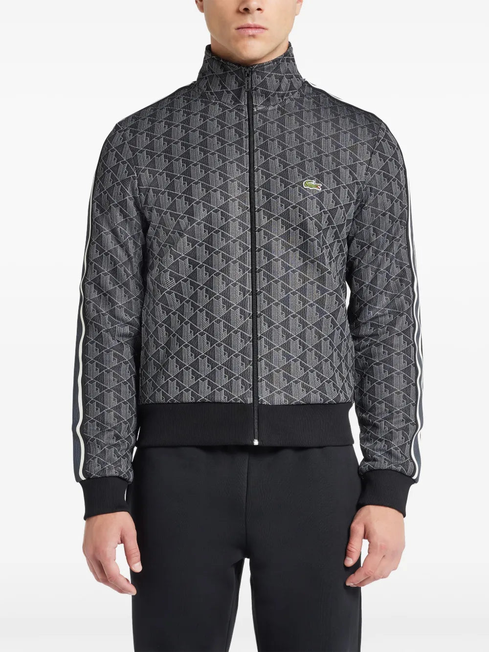 Casaco com zíper e monograma Paris