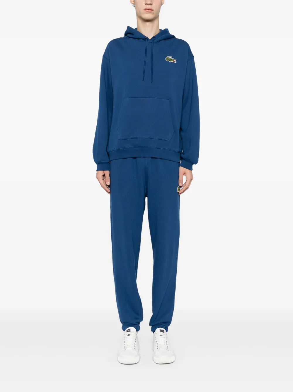 Casaco azul com capuz