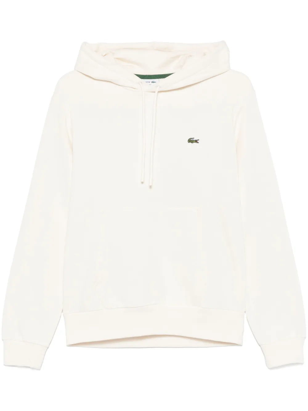 Casaco bege de algodão com capuz e logo