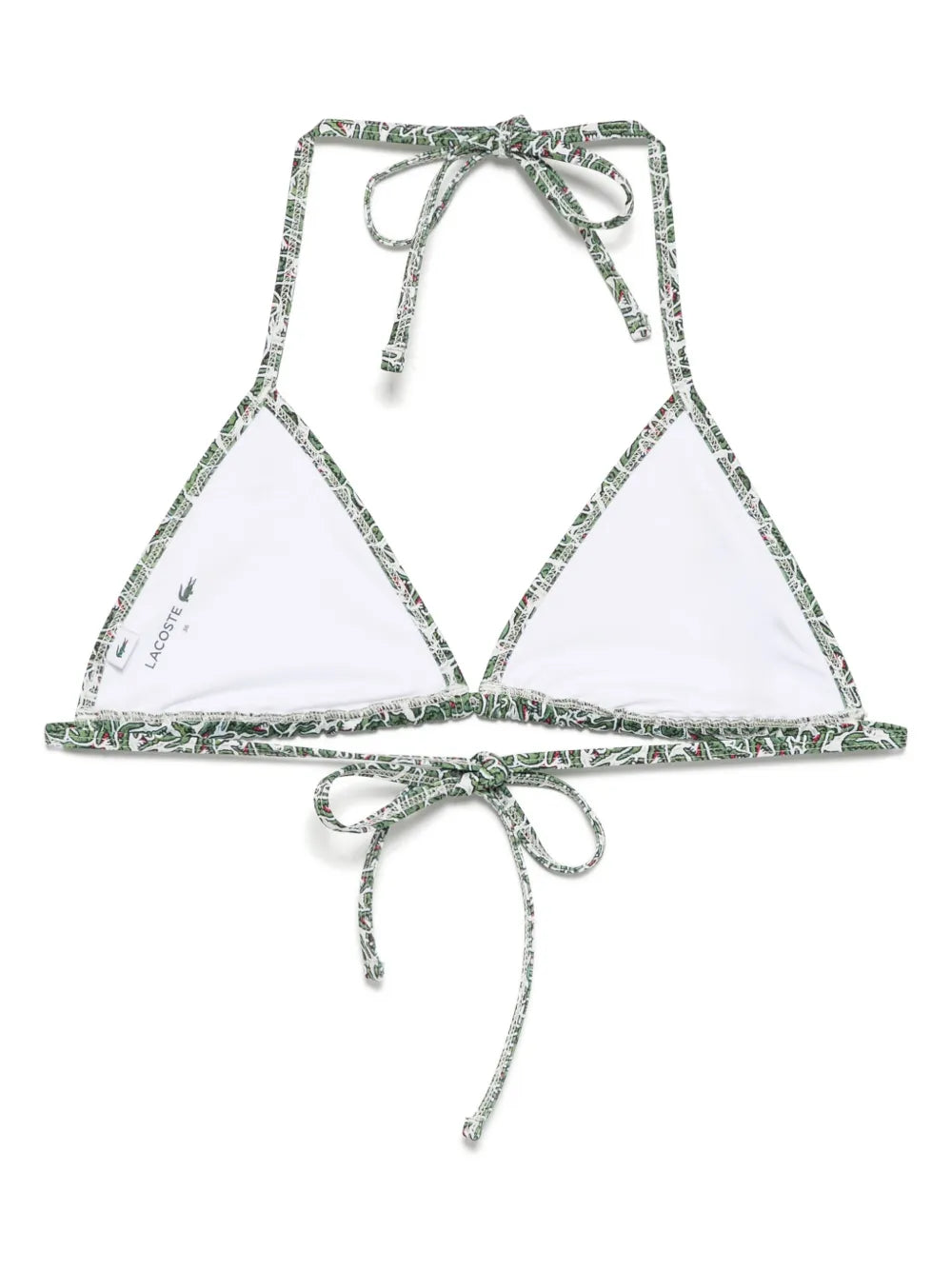 top de biquíni com estampa de monograma