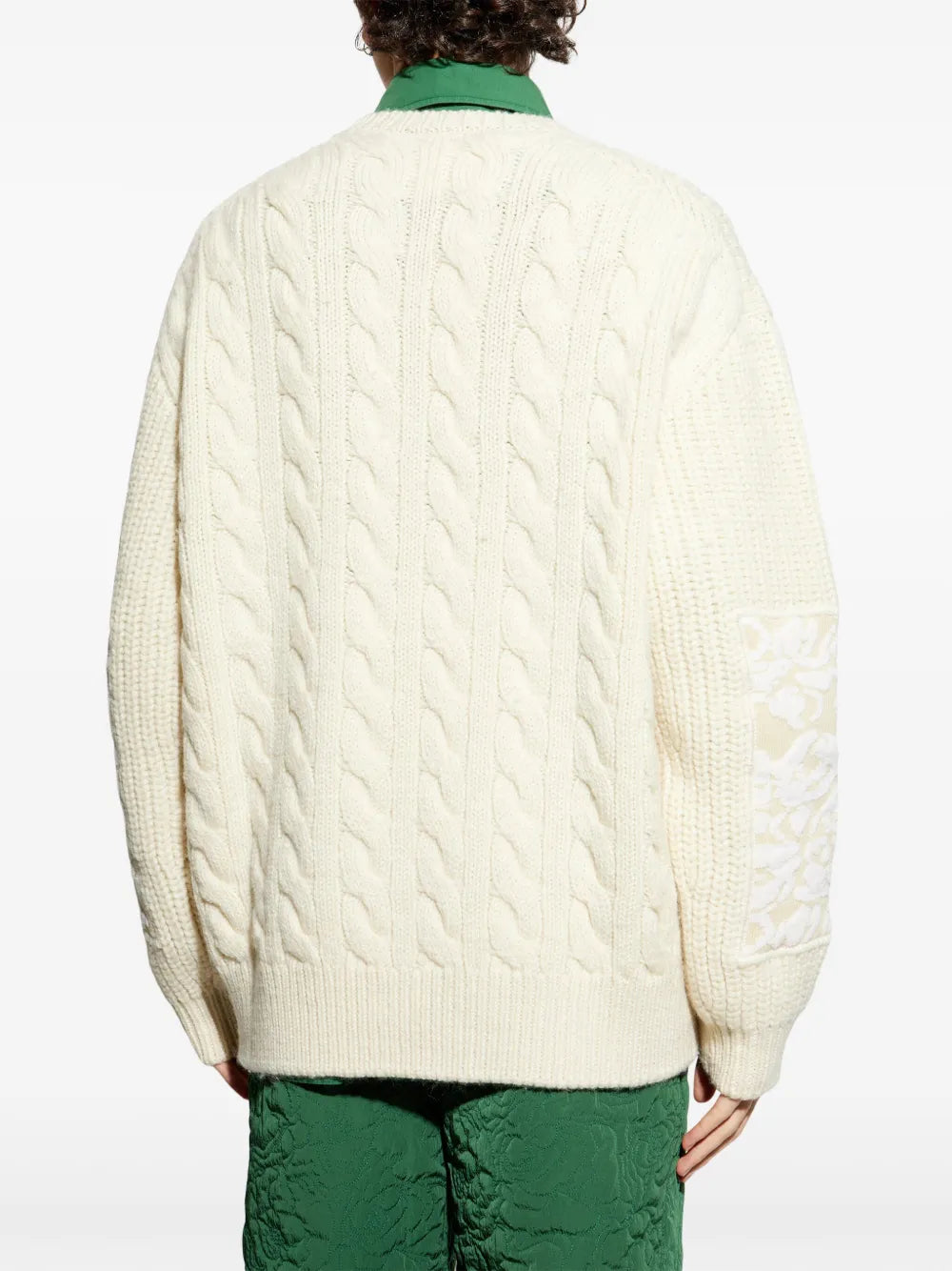 Suéter LACOSTE x Lemarié com apliques florais