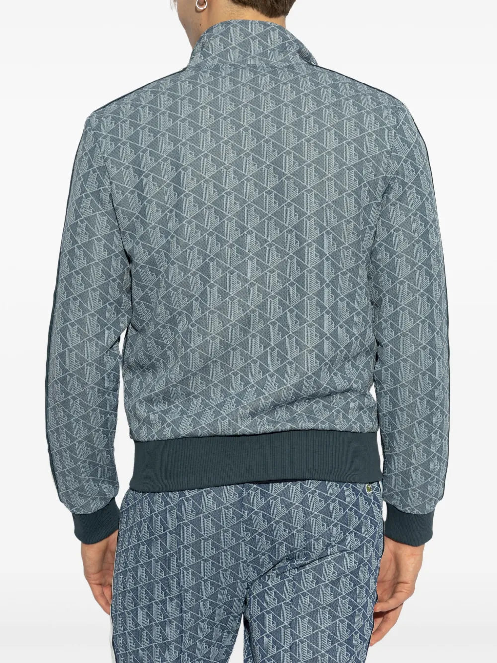 Casaco azul de jacquard