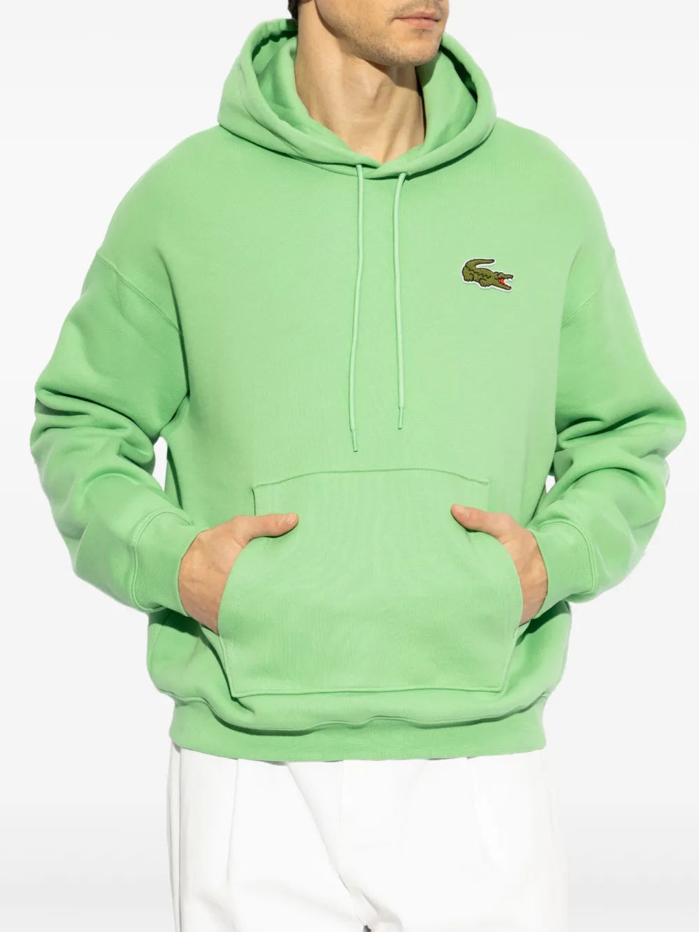 Casaco verde lima com patch de crocodilo