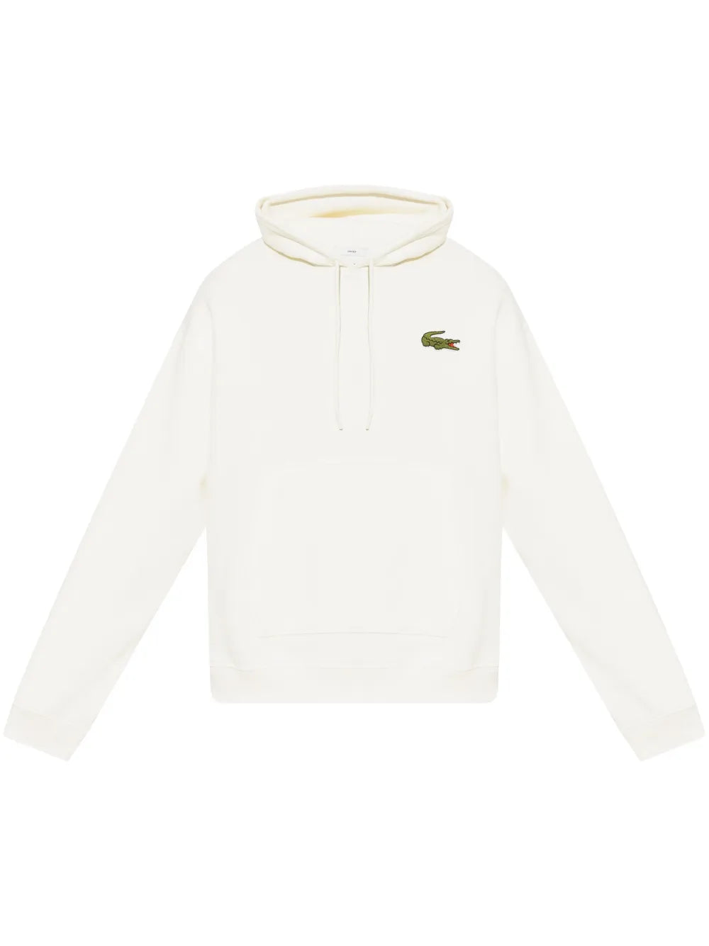 Casaco branco com patch de crocodilo