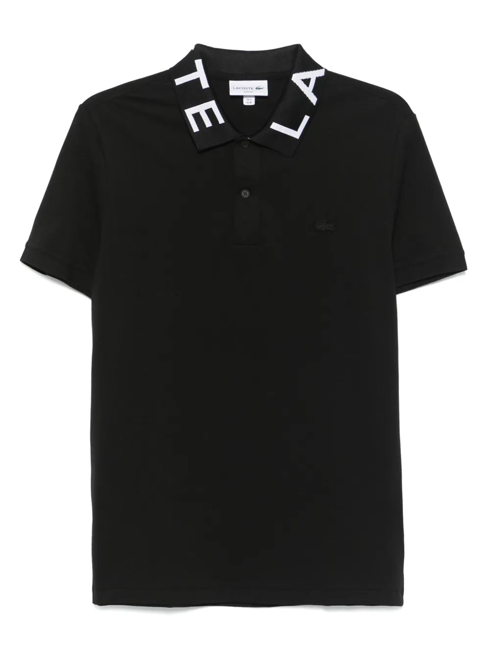 Camisa polo preto com logo jacquard