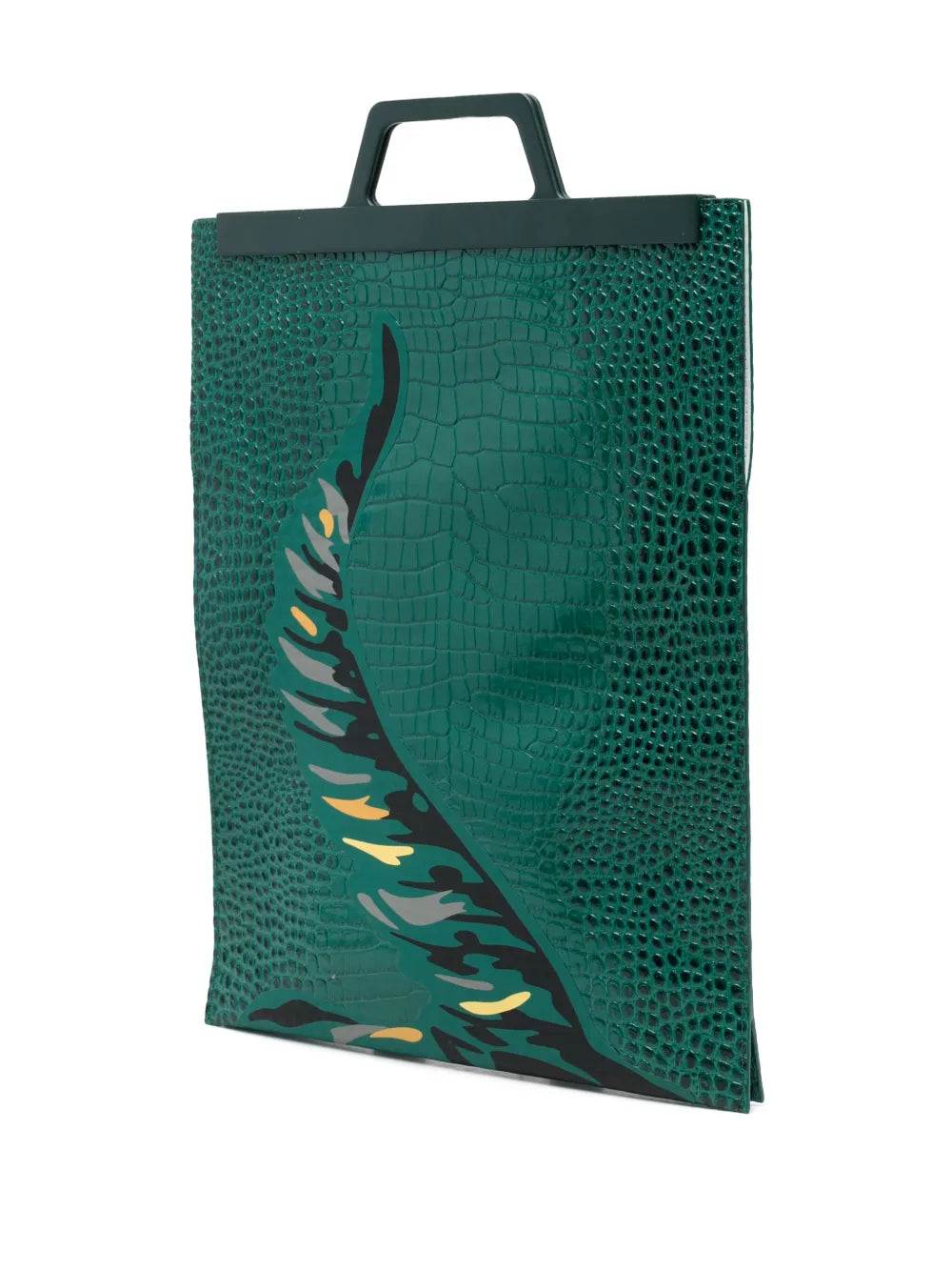 Bolsa tote com estampa de crocodilo