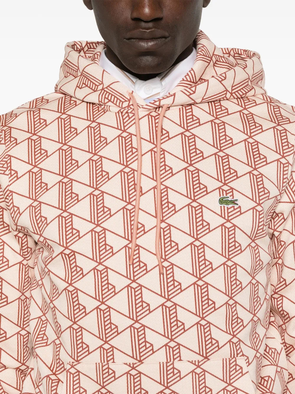 Casaco de capuz com monograma