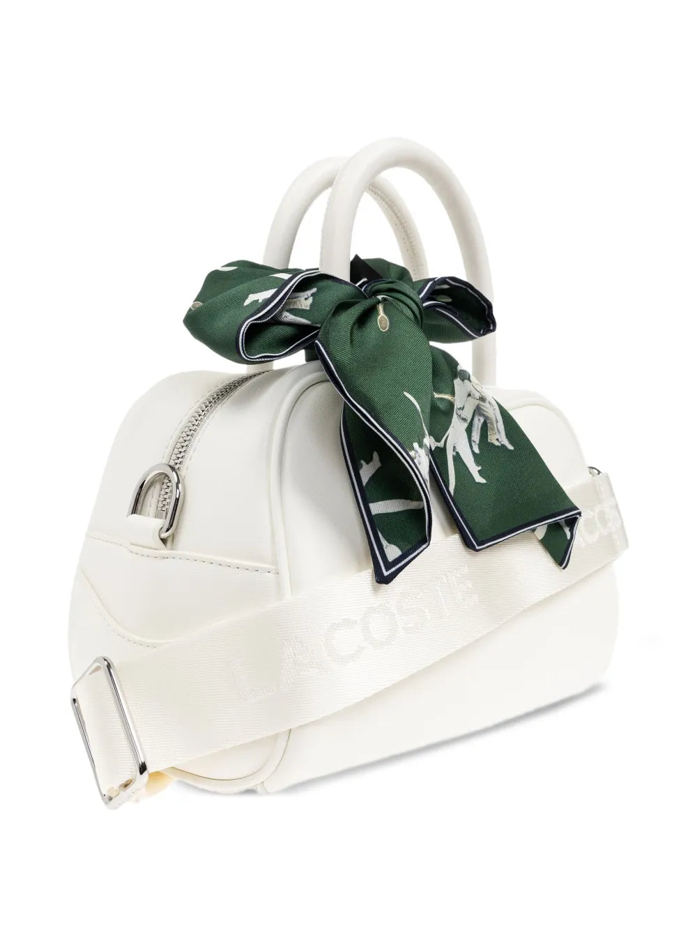 bolsa de couro com detalhe de cachecol