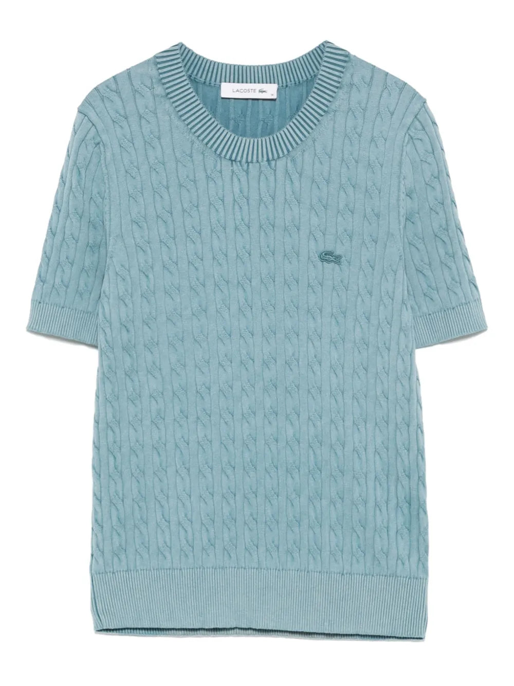 suéter de malha trançada