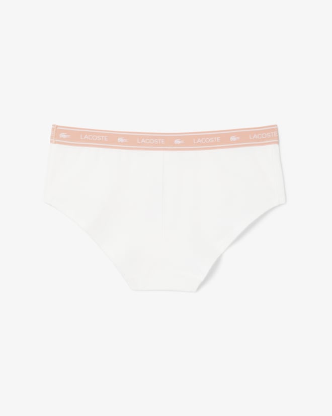 Shorts de algodão elástico com cós com logotipo