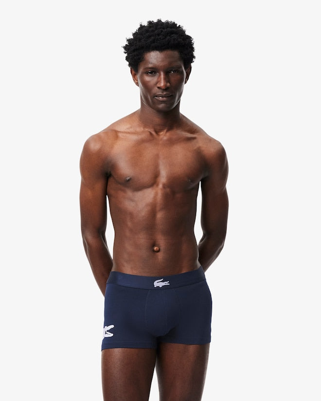 Pacote com 3 cuecas de algodão elástico