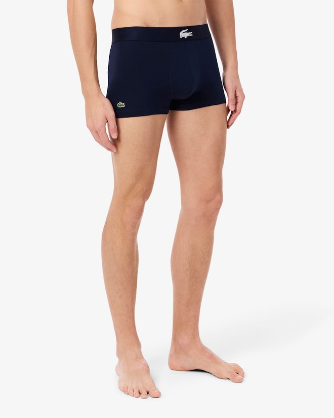 Pacote com 3 cuecas de algodão elástico