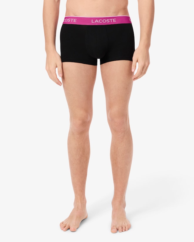 Pacote com 3 cuecas de algodão elástico