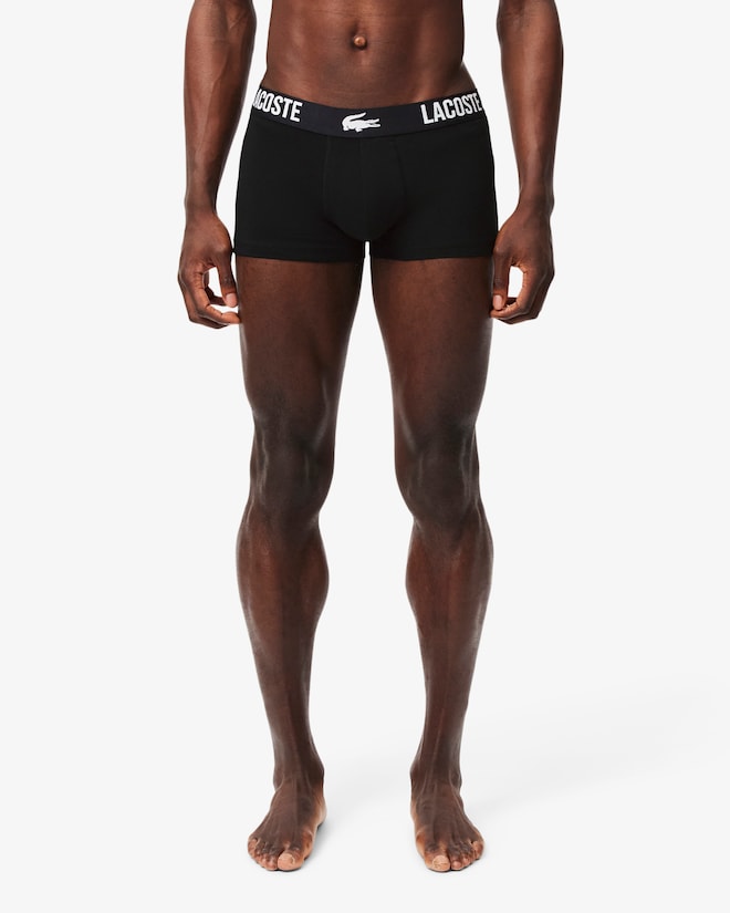 Pacote com 3 cuecas de algodão elástico