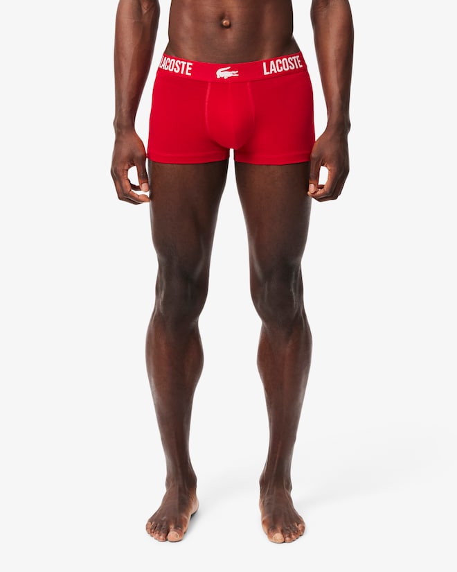 Pacote com 3 cuecas de algodão elástico