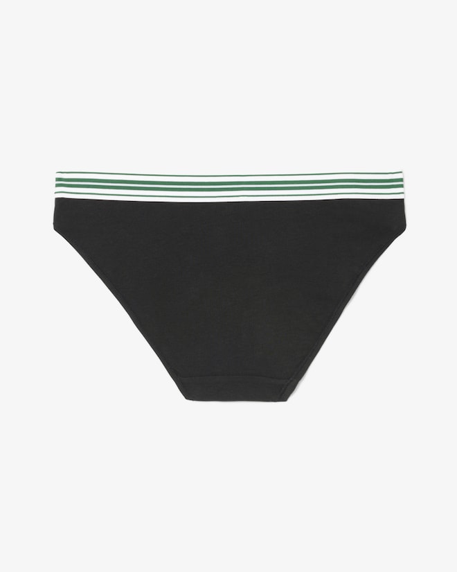 Cuecas de algodão elástico com cós contrastante