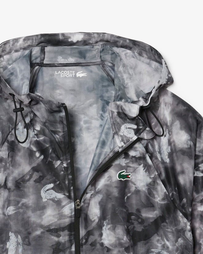 Casaco desportiva leve com estampa de crocodilo