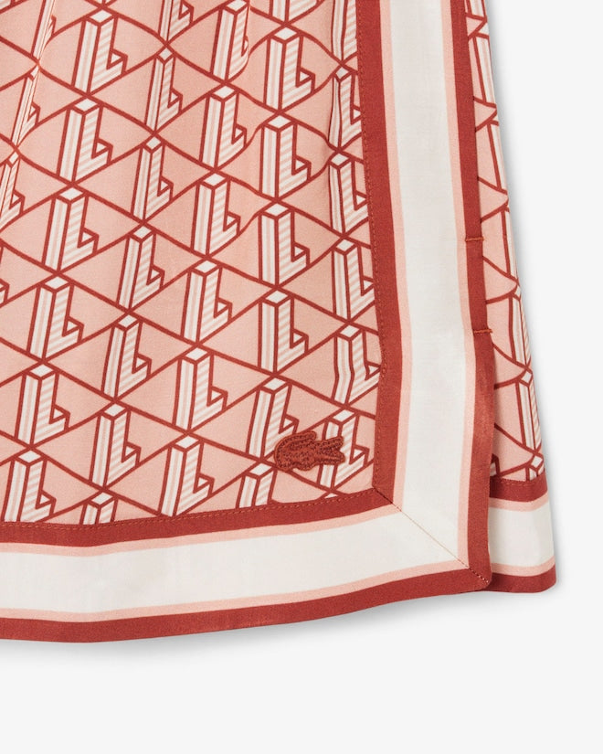 Shorts fluidos com estampa de monograma