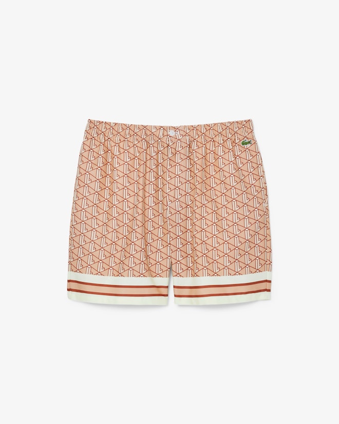 Shorts leves com estampa de monograma