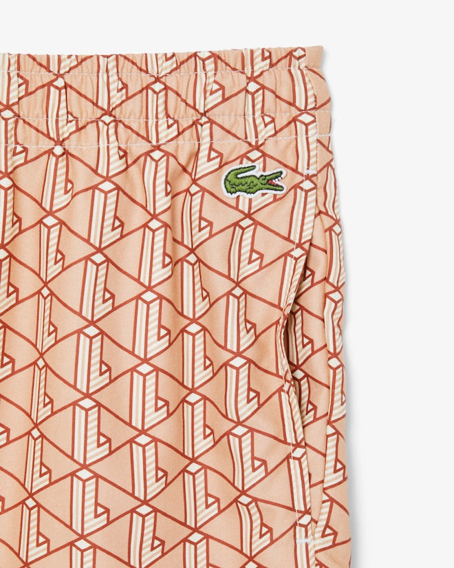 Shorts leves com estampa de monograma