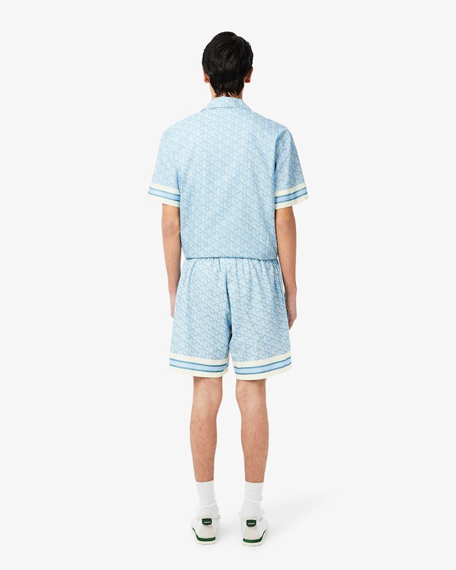 Shorts leves com estampa de monograma