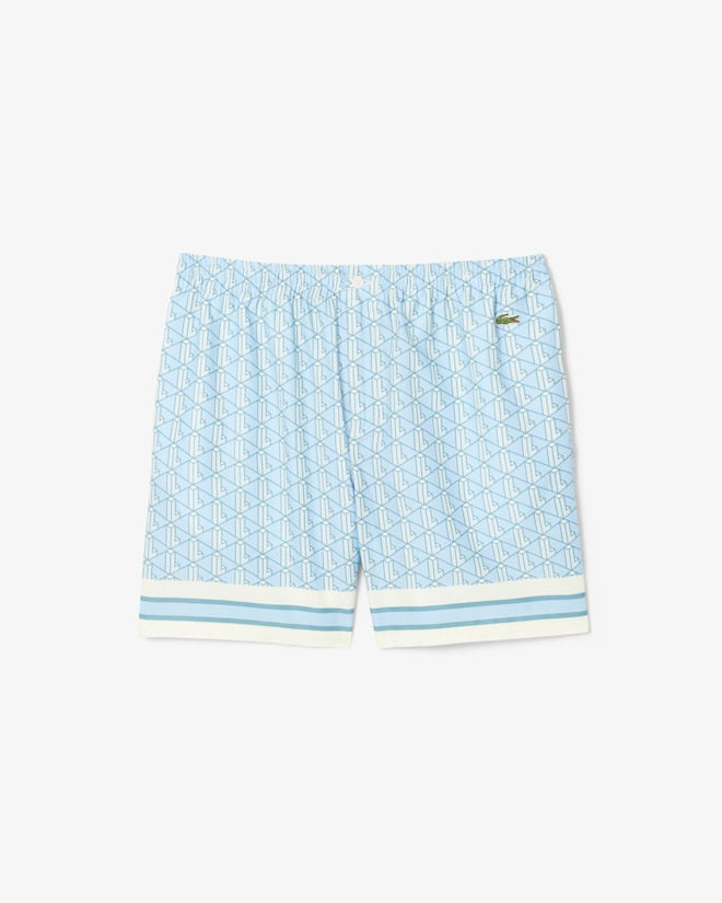 Shorts leves com estampa de monograma