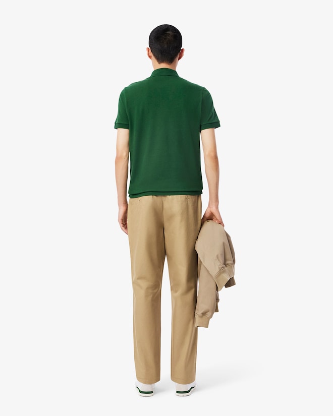 Calças chino de algodão de corte regular