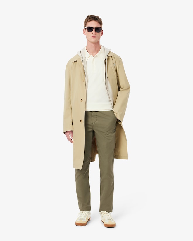 Calça chino de algodão elástico slim fit