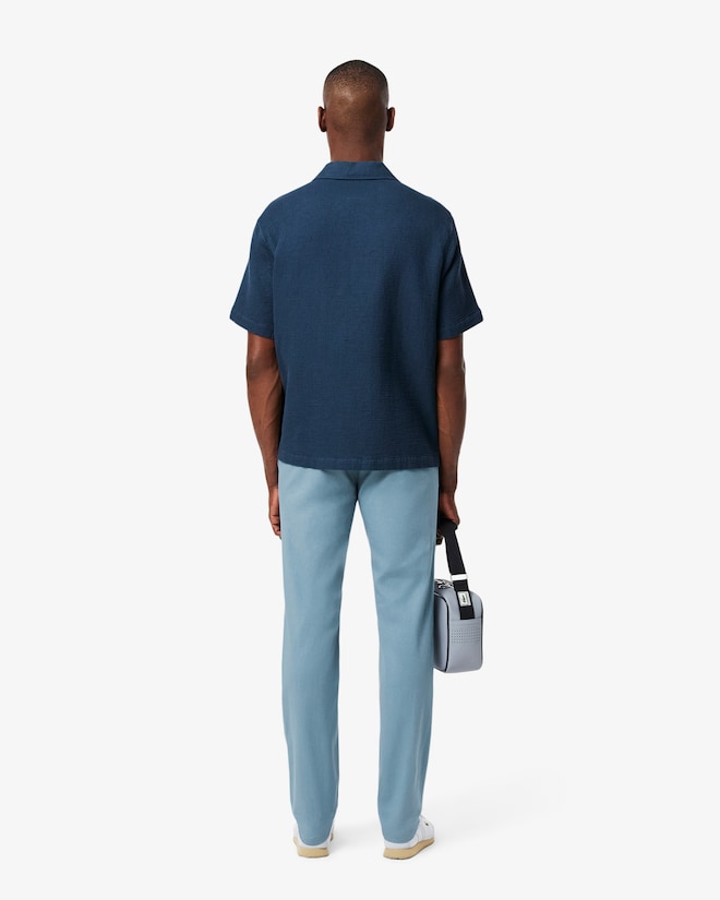 Calça chino de algodão elástico slim fit