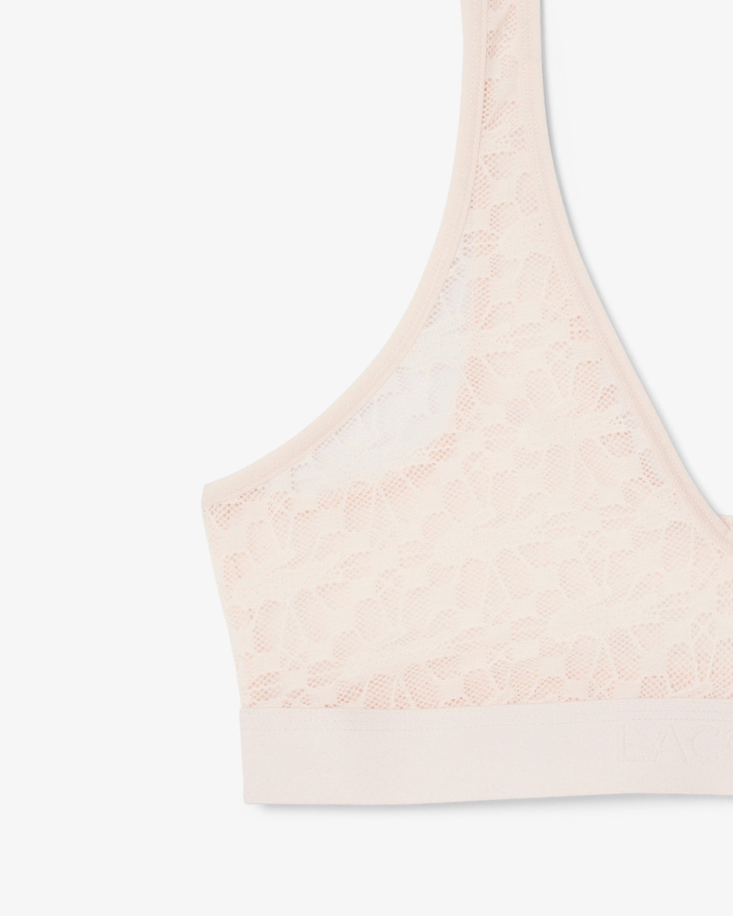 Sutiã bralette de renda com logotipo