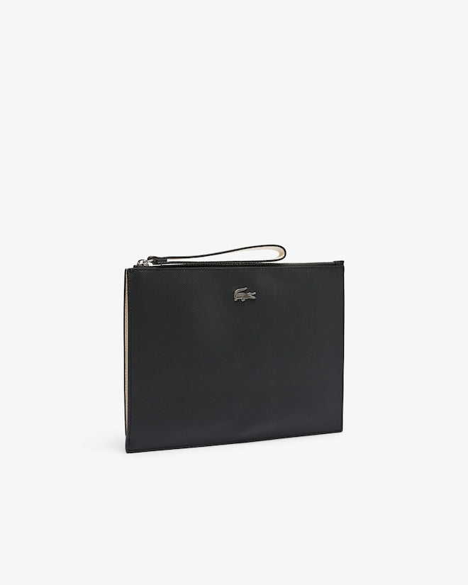 Bolsa pequena Anna em piqué de lona revestida