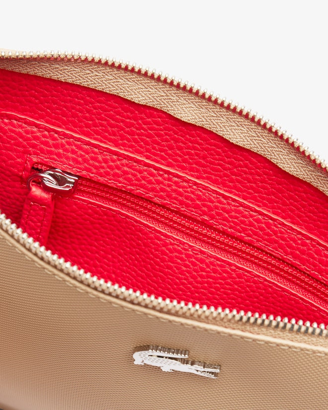 Bolsa pequena Anna em piqué de lona revestida