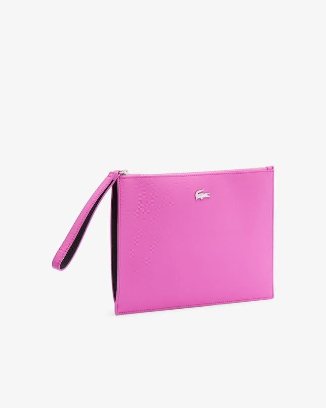 Bolsa pequena Anna em piqué de lona revestida