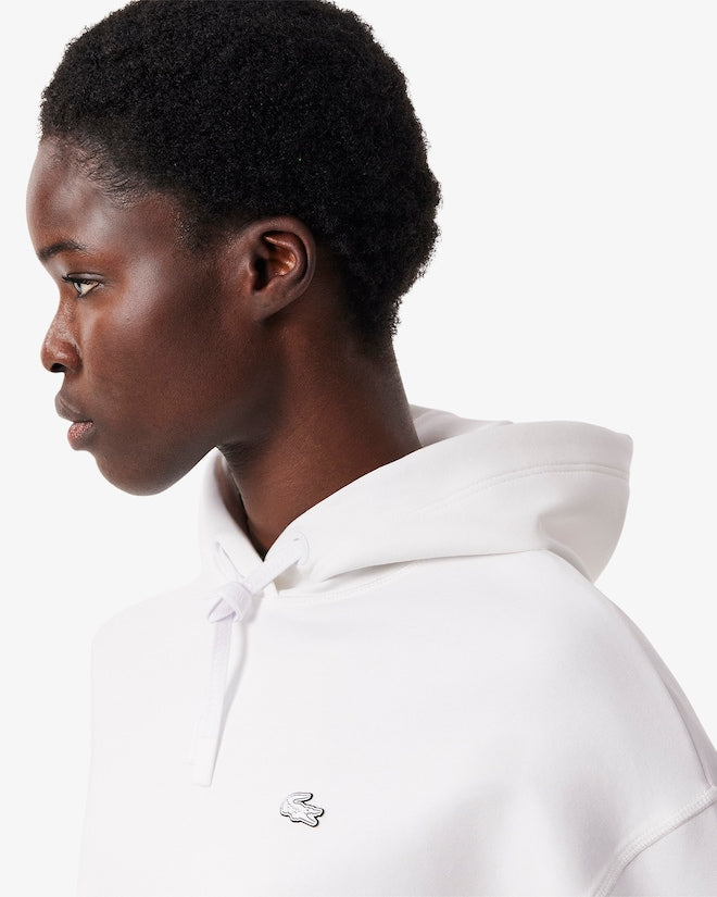 Moletom curto de algodão com capuz