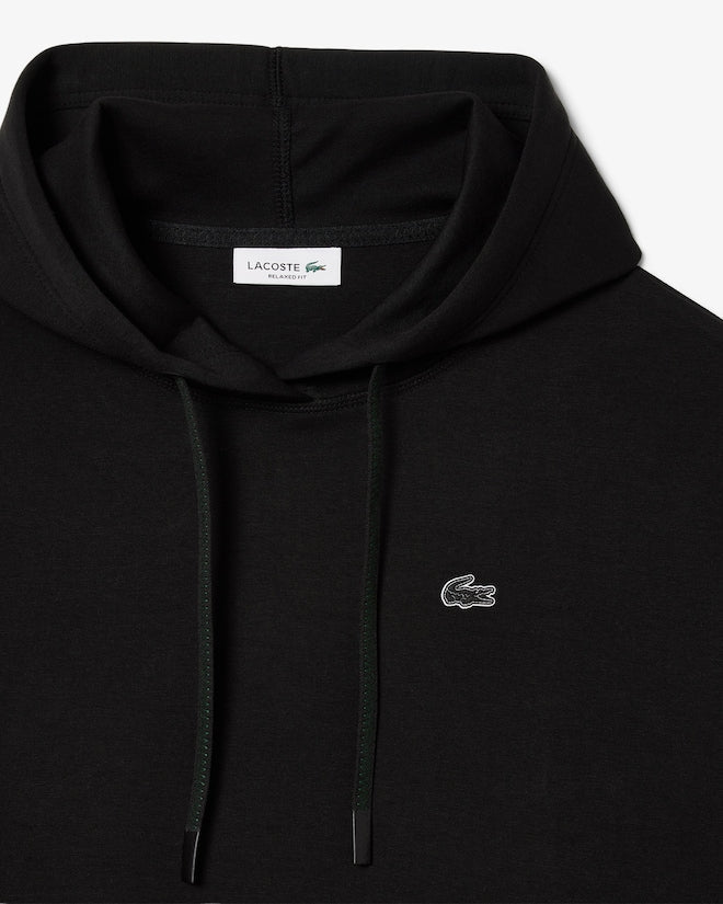 Moletom curto de algodão com capuz