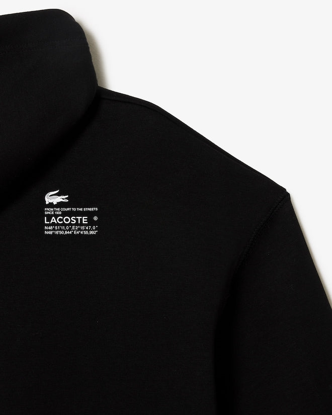 Moletom curto de algodão com capuz