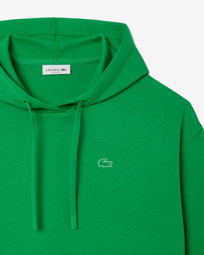 Moletom curto de algodão com capuz