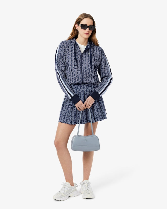 Moletom com capuz jacquard com monograma