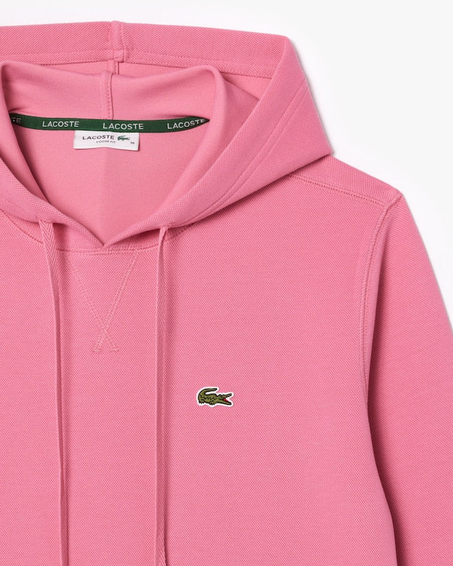 Moletom piqué folgado com capuz