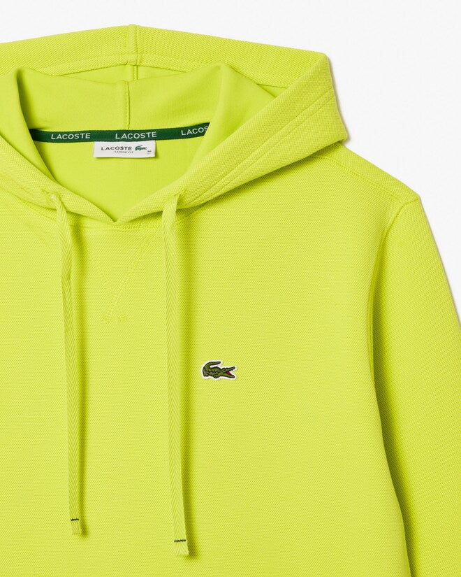 Moletom piqué folgado com capuz