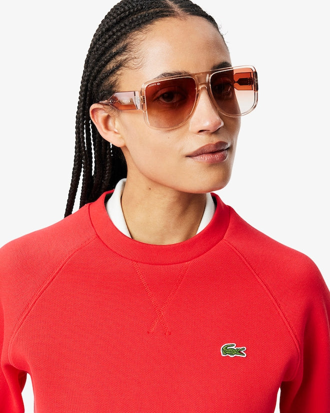 Moletom piqué com gola redonda