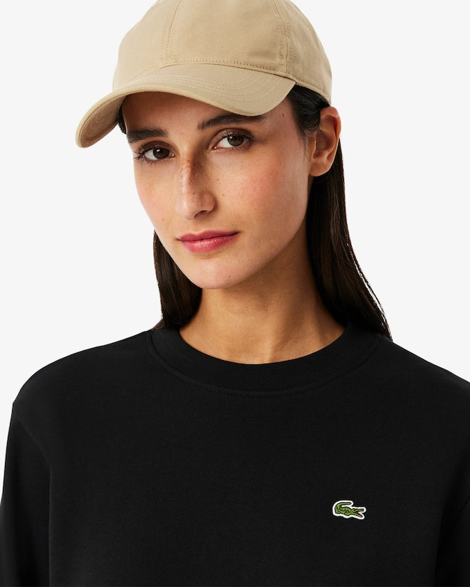 Moletom de lã folgado com gola redonda