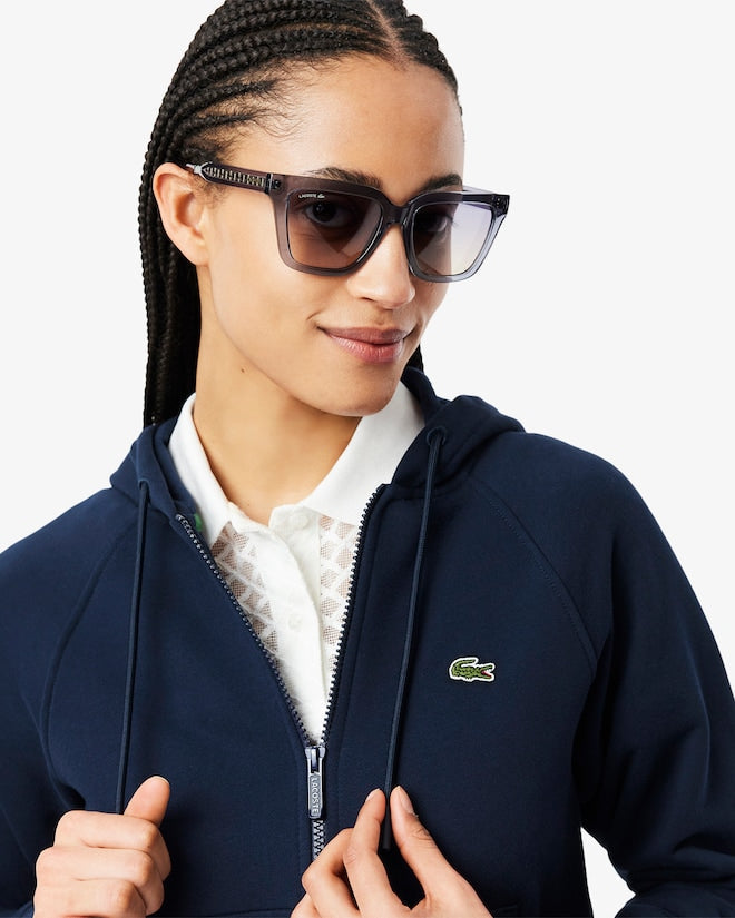 Moletom com capuz e zíper de lã