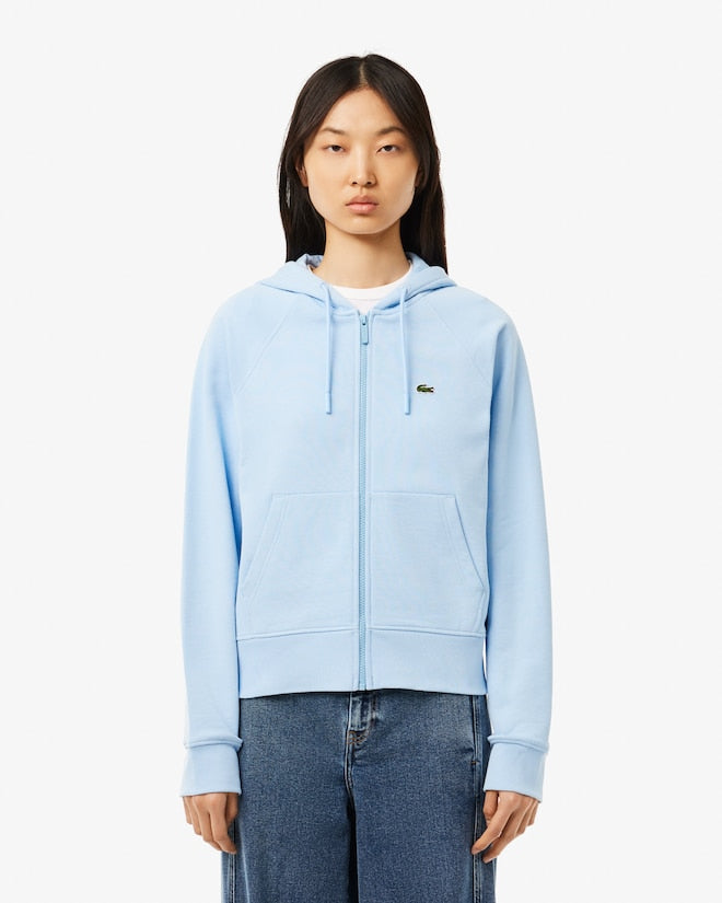 Moletom com capuz e zíper de lã