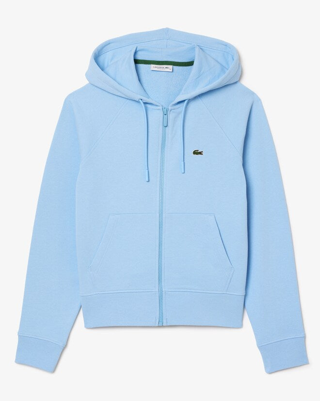 Moletom com capuz e zíper de lã