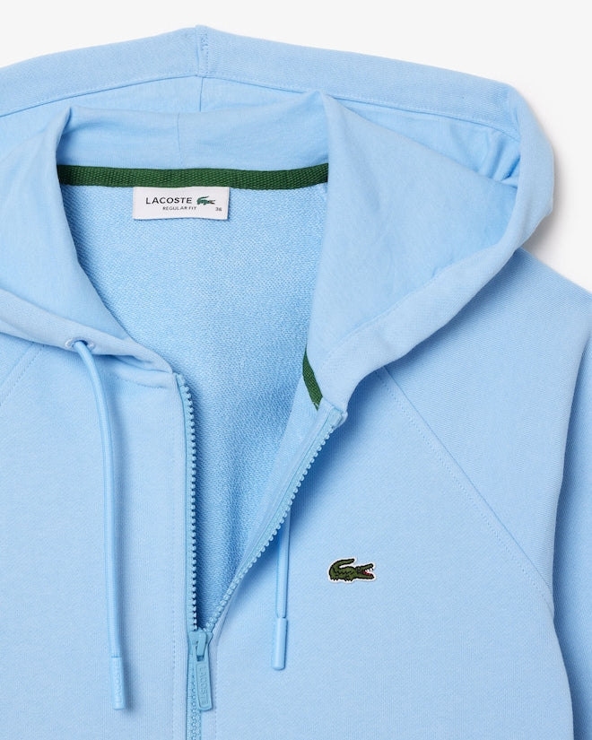 Moletom com capuz e zíper de lã